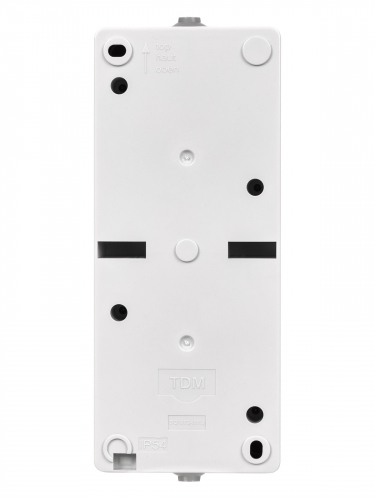 Блок (вертикальный) выключатель 2-кл. + розетка 2П+З с з/ш БКВР IP54 серый "Вуокса" TDM фото 6