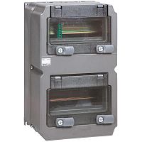 Щиток без отверстий 370х230х181 с 2 DIN-рейкой на 9мод. Leg 059849