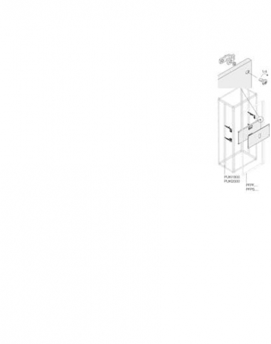Комплект вертикальный 2хT5 3P выкат. (630A) W=600мм ABB 1STQ001440B0000