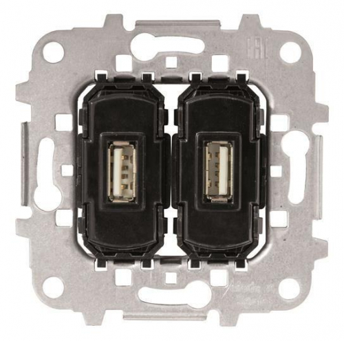 Механизм USB зарядного устройства 2х2000мА 5В SKY ABB 2CLA818530A1001