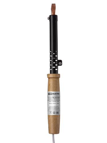 Паяльник ПД-100, ЭПСН, мощность 100 Вт, 230 В, деревянная ручка, плоское жало, "Гранит" TDM фото 3