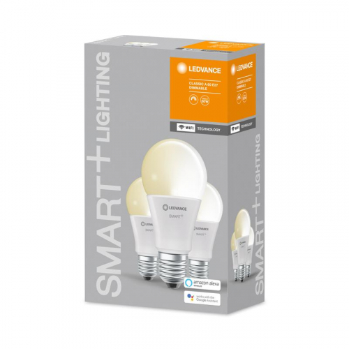 Лампа светодиодная SMART+ WiFi Classic Dimmable 9Вт (замена 60Вт) 2700К E27 (уп.3шт) LEDVANCE 4058075485716 фото 2