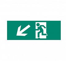 Наклейка S3 для аварийного светильника ДСА-503 328х119 &quot;Направление к эвакуационному выходу налево вниз&quot; ФАZА 5035157