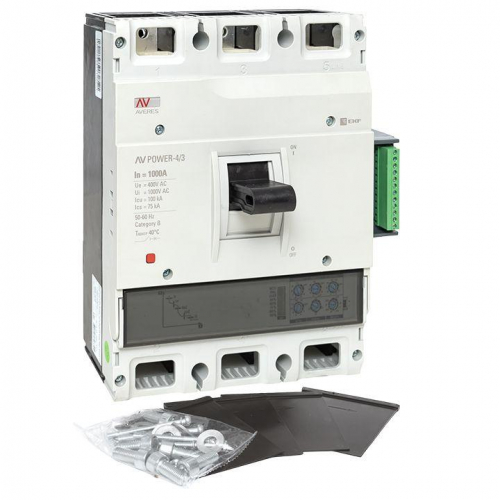 Выключатель автоматический 1000А 100кА AV POWER-4/3 ETU2.2 AVERES EKF mccb-43-1000H-2.2-av фото 4