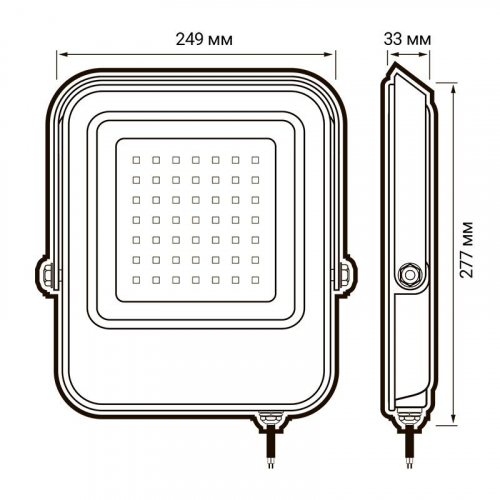 Прожектор светодиодный PFL-V 150Вт 6500К IP65 ДО Pro JazzWay 5039773 фото 6