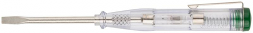 Отвертка индикаторная бел. ручка 100-500 В 140мм FIT 56524