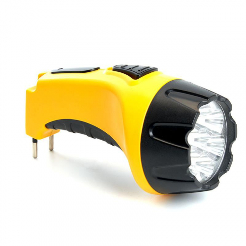Фонарь аккумуляторный 4 LED DC (свинцово-кислотная батарея) желт. TH2293 FERON 12651