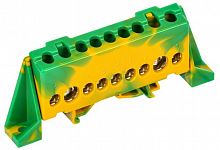 Шина PE "земля" в комб. изол. "Стойка" 8х12-9-ЖЗ TEKFOR IEK TF-NN20-09-DP-K52