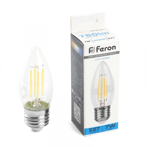 Лампа светодиодная LB-66 7Вт 6400К E27 230В FERON 38272