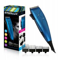 Машинка для стрижки волос ELX-HC05-C45 черн. с син. 15Вт 220-240В Ergolux 14396