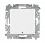 Выключатель 1-кл. СП Levit IP20 с подсветкой бел./бел. ABB 2CHH590146A6003