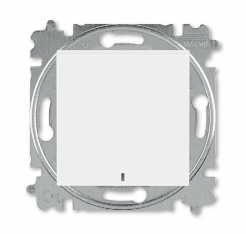 Выключатель 1-кл. СП Levit IP20 с подсветкой бел./бел. ABB 2CHH590146A6003