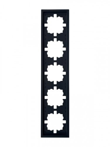 Рамка 5-м ZIMA горизонт. черн. бархат LEZARD 704-4200-150