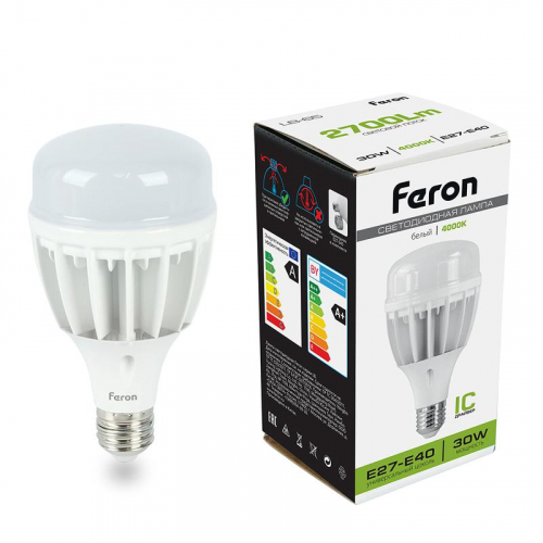 Лампа светодиодная LB-65 30Вт T80 4000К E27-E40 230В FERON 25818