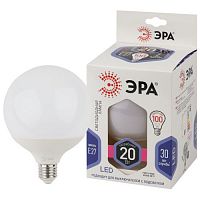 Лампа светодиодная LED G120-20W-6000K-E27 G120 20Вт шар E27 холод. бел. декор. ЭРА Б0049082