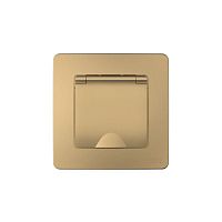 Розетка 1-м СП Blanca 16А IP44 250В с заземл. защ. шторки с крышкой титан SE BLNRS441114