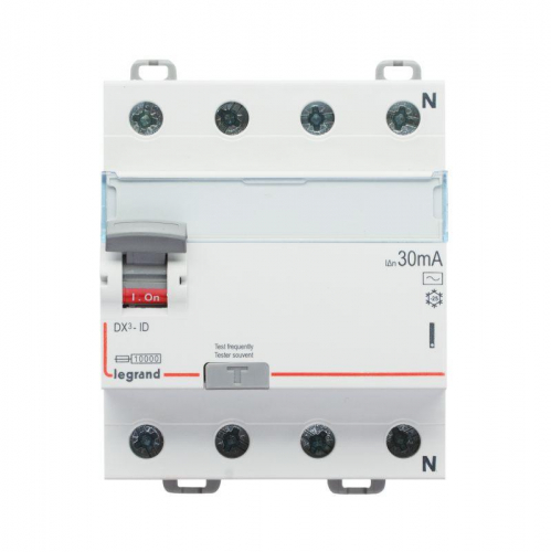 Выключатель дифференциального тока (УЗО) 4п 25А 100мА тип AC DX3 Leg 411712 фото 3