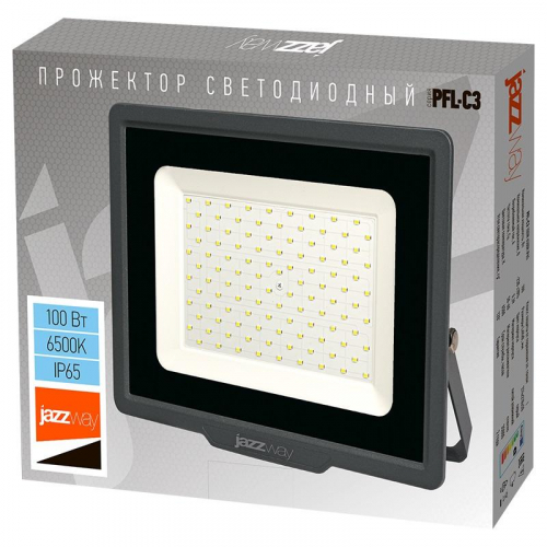 Прожектор светодиодный PFL-C3 100Вт 6500К IP65 ДО закален. прозр. стекло Pro JazzWay 5023628A фото 5