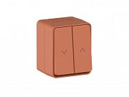 Выключатель для жалюзи 2-кл. ОП AtlasDesign PROFI 10А IP54 терракот. SE ATN547019