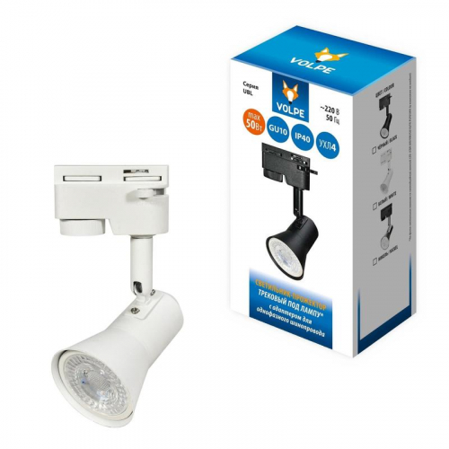 Светильник-прожектор трековый UBL-Q323 GU10 WHITE GU10 бел. Volpe UL-00009604 фото 5