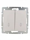 Переключатель проходной 2-кл. СП Rain IP20 механизм бел. LEZARD 703-0288-106