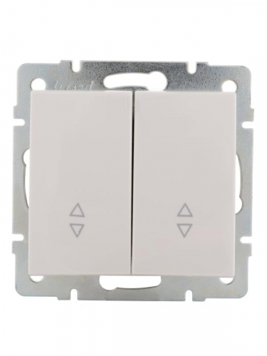 Переключатель проходной 2-кл. СП Rain IP20 механизм бел. LEZARD 703-0288-106