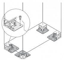 Элемент крепления цоколя к полу (уп.4шт) ABB ZN1041