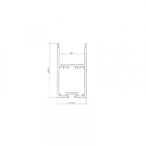 Профиль накладной алюминиевый 3567-2 2м Rexant 146-208 фото 2