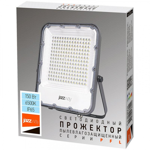 Прожектор светодиодный PFL-S4 150Вт 6500К IP65 80град. ДО с клапаном с линзовым модулем Pro+ JazzWay 5036444 фото 6