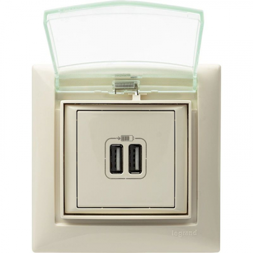 Розетка USB 2-м СП Valena сл. кость IEK 774170 фото 12