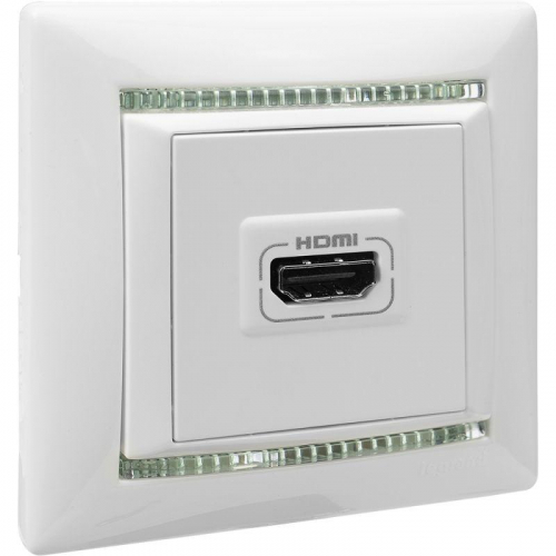 Механизм розетки HDMI 1-м СП Valena бел. Leg 770085 фото 7