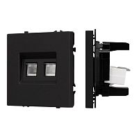 Механизм сдвоенной телефонной розетки SCT-NOBE-MTL2-SFPL-BK (RJ-11 4C) черн. оникс Arlight 054309