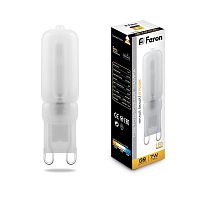 Лампа светодиодная LB-431 7Вт JCD9 2700К G9 230В FERON 25755