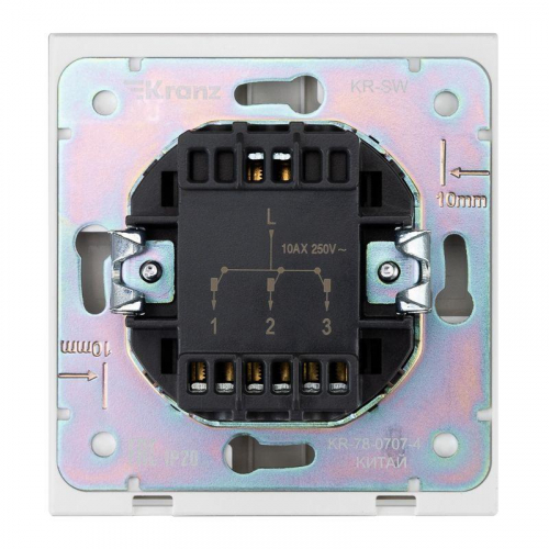 Выключатель 3-кл. СП STRONG 10А жемчуг Kranz KR-78-0707-4 фото 3