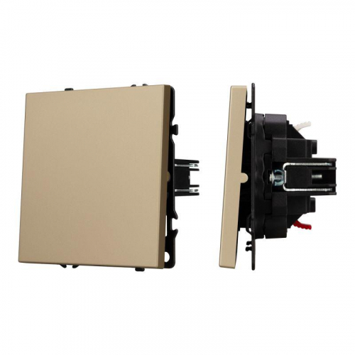 Выключатель звонковый SWT-NOBE-MKR1-SFPL-L-GD 10А 230В механизм Arlight 054271