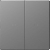 Клавиша двойная Merten D-Life PlusLink без символов SD нерж. сталь SchE MTN5220-6036