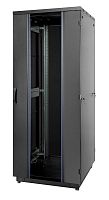 Шкаф Racknet S3000 42U 800х800 передняя дверь стекло 1-ств. задняя дверь метал. 2-ств. черн. Eurolan 60F-42-88-31BL