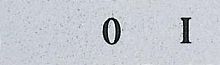Табличка "0-1" 8мм EMAS BET0801
