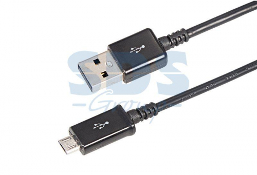 Кабель USB microUSB длинный штекер 1м черн. Rexant 18-4268-20 фото 2