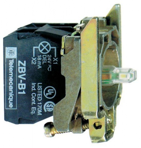 Корпус кнопки 22мм 24В с подсветкой SchE ZB4BW0B45