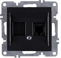 Розетка компьютерная LAVIN/KAREN RJ45 кат.6 механизм черн. ARVIA 50 07 2000 247