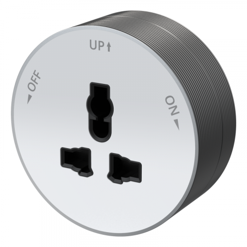 Розетка MultiTrack 13А 250В универс. круглая бел. SE MTK13002W фото 2