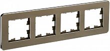 Рамка 4-м BRITE РУ-4-1-Бр метал. латунь RE IEK BR-M42-M-01-K49