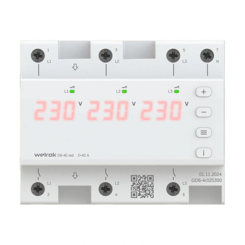 Реле напряжения D6-40 red Welrok 4660251140397