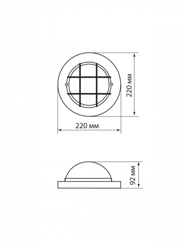 Светильник НПБ1302 венге круг с реш. 60Вт IP54 TDM фото 5