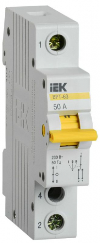 Выключатель-разъединитель трехпозиционный 1п ВРТ-63 50А KARAT IEK MPR10-1-050
