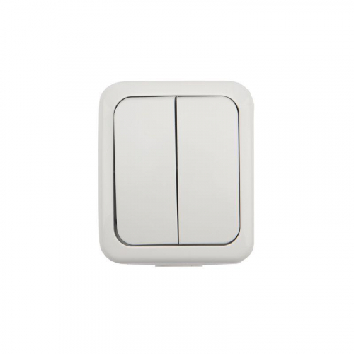 Выключатель 2-кл. ОП Mini OG IP54 бел. Kranz KR-78-0602 фото 3