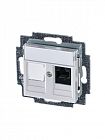 Розетка информационная RJ45 Levit CAT.5e с заглушкой жемчуж. ABB 2CHH295117A6068