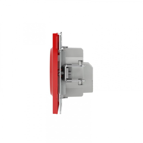 Розетка силовая KANT 2P+E защ. шторки красн. сатин DKC 7001003 фото 4