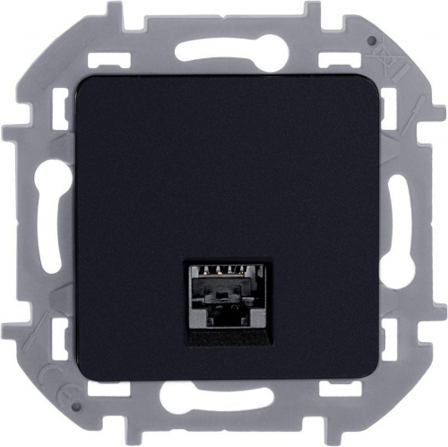 Розетка компьютерная Inspiria RJ45 кат.5E UTP антрацит IEK 673828 фото 5